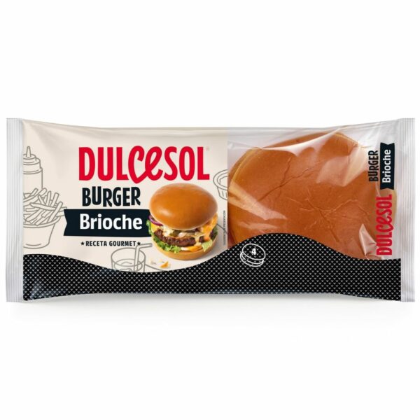 Pains burger briochés Dulcesol – pack de 4 (340 g)