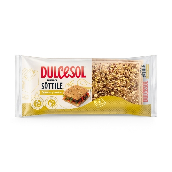 Pain Sottile céréales Dulcesol – 8 unités (310 g)