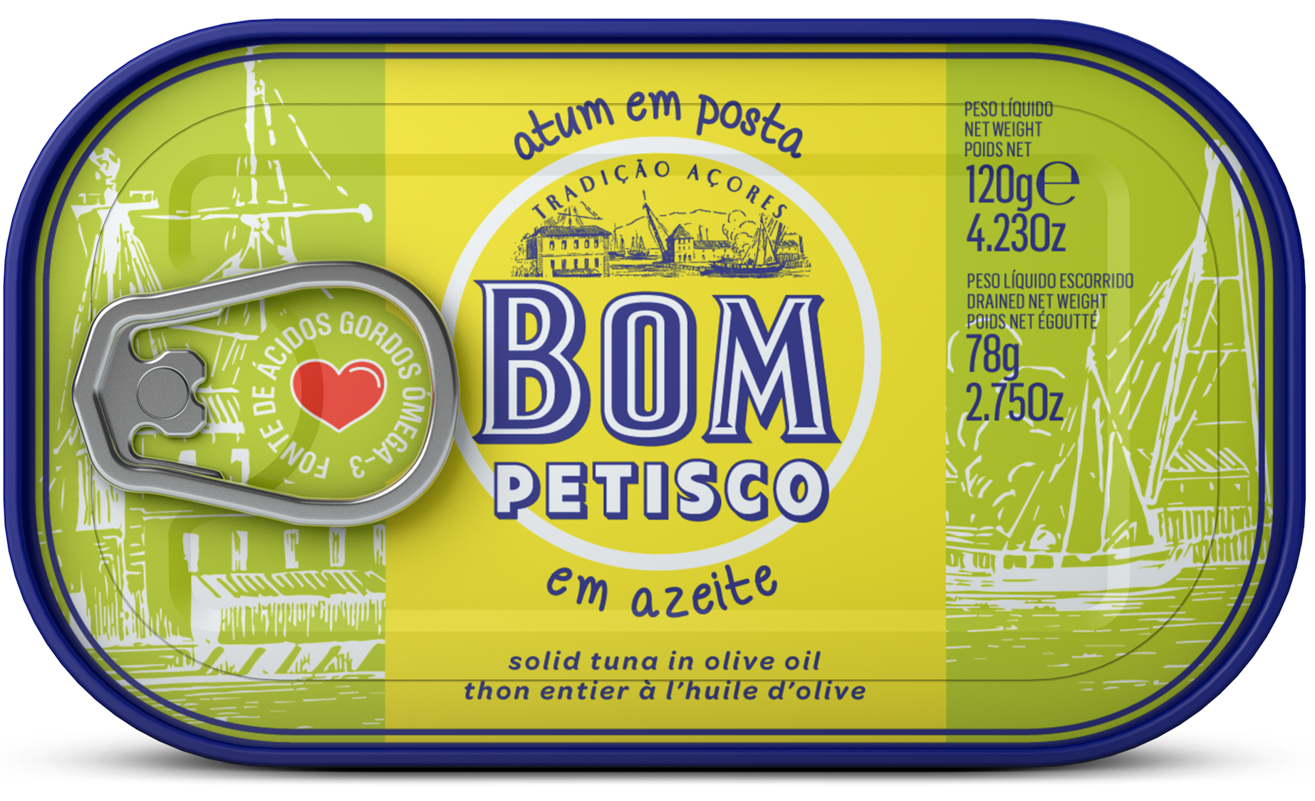 Thon à l'huile d'olive Bom Petisco – 120 g Thon à l'huile d'olive Bom Petisco – 120 g