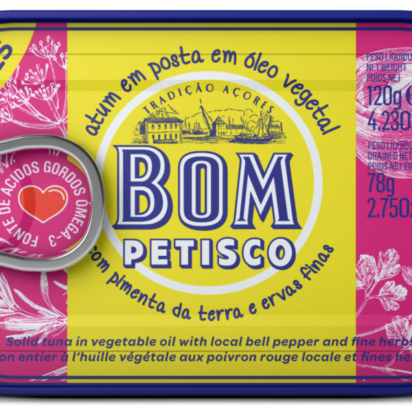 Thon au poivron des Açores et fines herbes Bom Petisco – 120 g