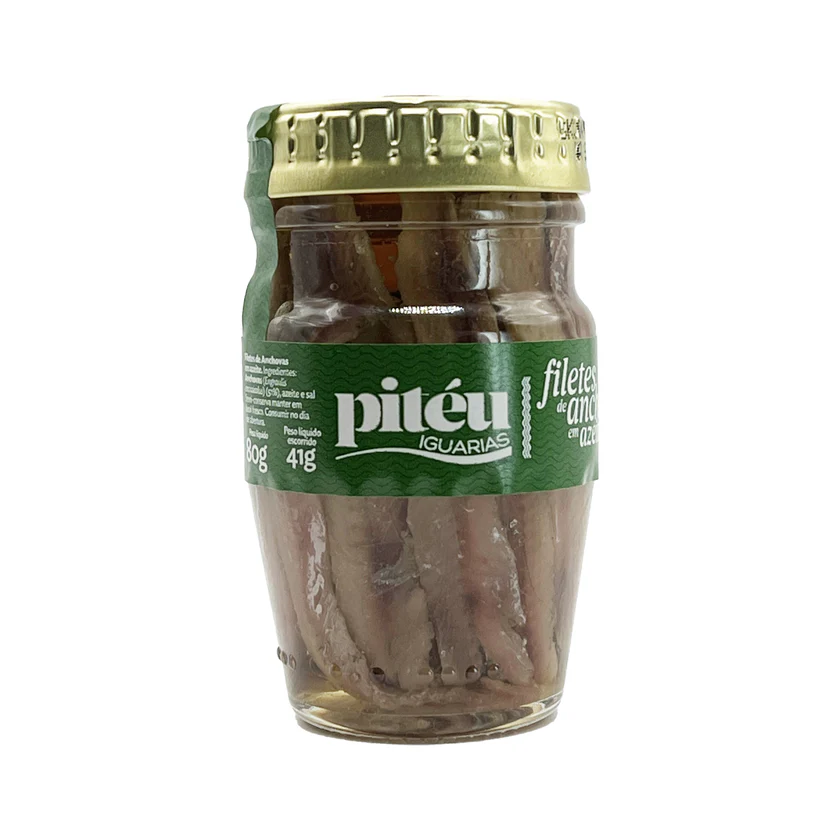 Filets d'anchois à l'huile d'olive Piteu – 80 g Filets d'anchois à l'huile d'olive Piteu – 80 g